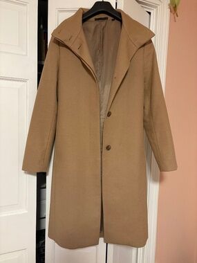 Uniqlo 100% Wool/Cashmere Camel Coat